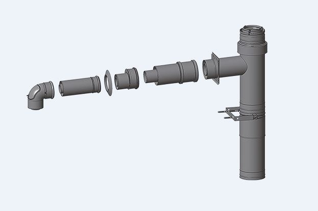 Wolf Дымоход Комплект расширения DN60 / 100-110 / 160  