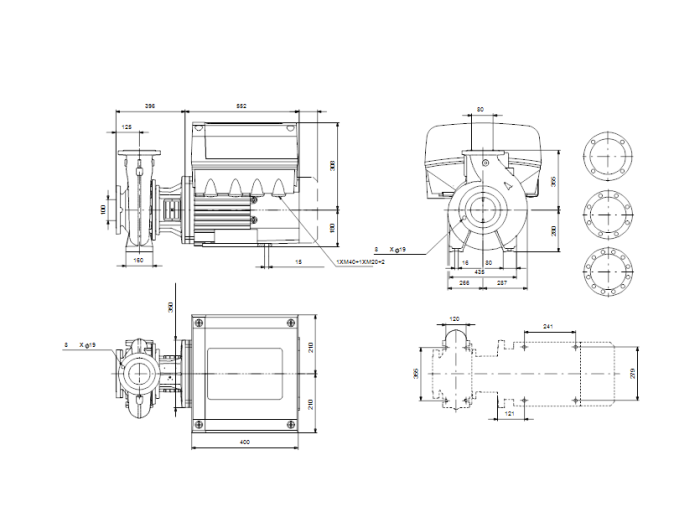 Канализационная установка Grundfos NB E80-400/347 A-F2-A-BAQE  