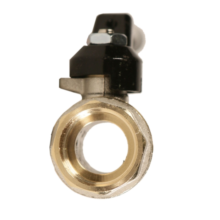 Rubinetterie Bresciane Полнопроходной латунный шаровый кран (нар/вн. накидная гайка, ручка бабочка) 1/2  