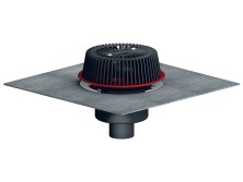 HL 62.1HSafe/7 Кровельная воронка для аварийного водостока, с гидроизоляционным полимербитумным полотном, с электрообогревом U=230B, мощность 10-30Вт, DN75