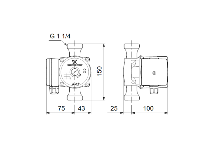 Циркуляционный насос Grundfos UP 20-07 N 150  