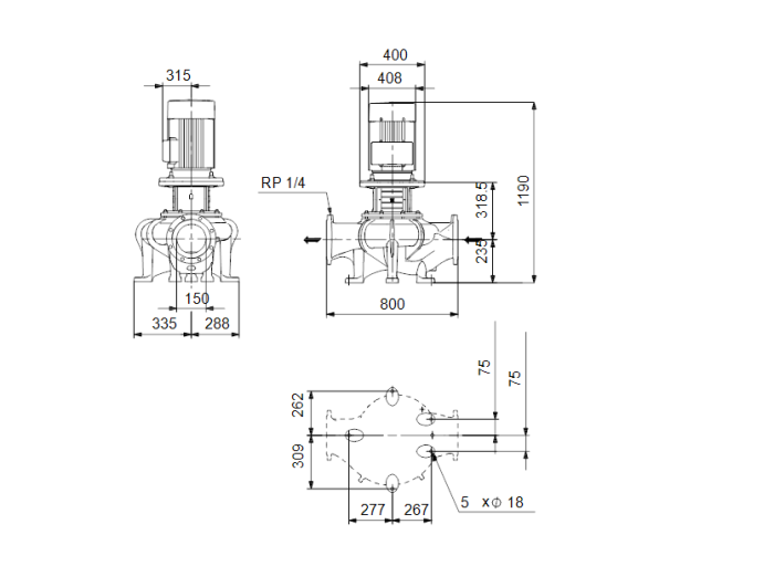 Циркуляционный насос Grundfos TP 150-340/4-A3-F-Y-DAQF  
