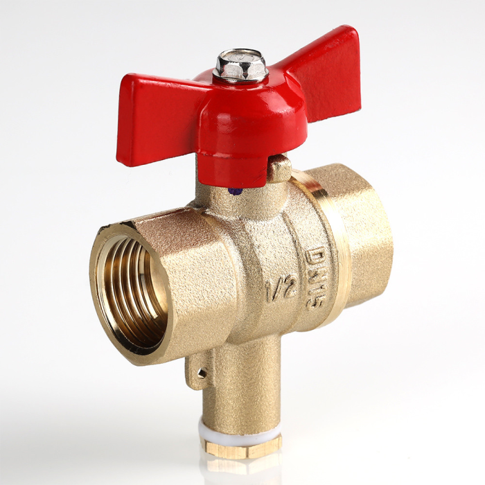 Valtec VT.128.GN.04 Кран шар. СТАНДАРТ для подключения датчика температуры 1/2, вн.-вн. (PN40)  