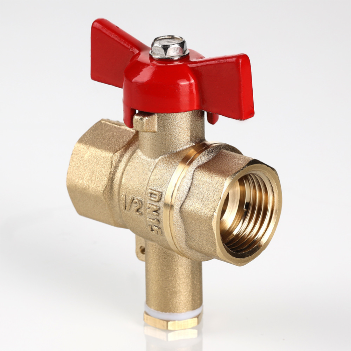 Valtec VT.128.GN.04 Кран шар. СТАНДАРТ для подключения датчика температуры 1/2, вн.-вн. (PN40)  