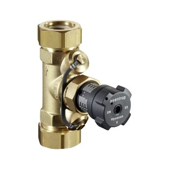 Oventrop Регулирующий вентиль Hycocon VTZ, латунь DN15, 3/4НР, с измер.и спуск.вентилями