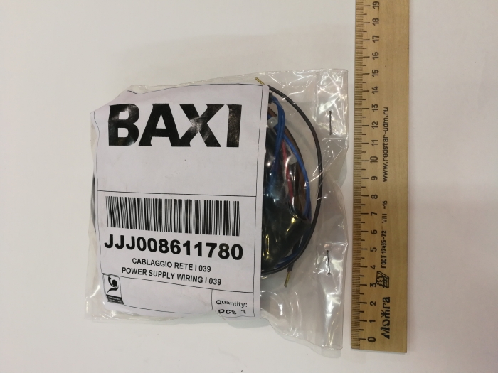   Baxi Проводка электрическая 230 В от разъема А4 к насосу СО, переключателю режимов, клеммной колодке М1 и (8611780)  