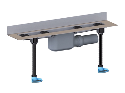 HL 50W.0/80 Угловой душевой лоток общей длиной 800 мм, без решётки.