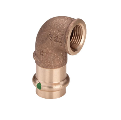 Viega Отвод пресс-В 22x1/2 бронза