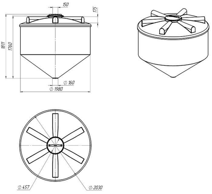 Ёмкость спецназначения Экопром ФМ 3000л  