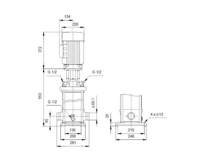   Поверхностный насос Grundfos CRT 16-4 A-P-A-E-AUUE  