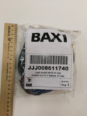 Baxi Проводка электрическая 230 В от разъема А4 к насосу СО, переключателю режимов, клеммной колодке М1, (8611740)