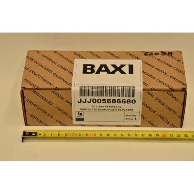 Baxi Теплообменник ГВС пластинчатый вторичный на 14 пластин (711613000)
