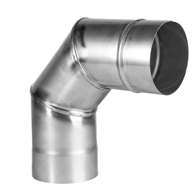 Одностенный дымоход Дымофф Колено (голое) 90 120 AISI409 1мм