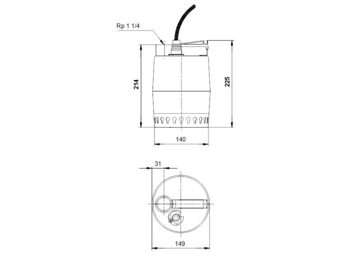 Дренажный насос Grundfos Unilift KP 150-M1  