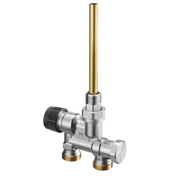 Oventrop Погружн. вентиль Рапира с фикс. настройкой для 2-трубн.систем Ду 15, G 3/4 НР, с вертик. погружн. труб