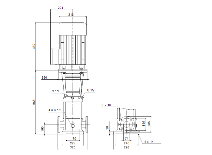 Поверхностный насос Grundfos CR 32-6 A-F-A-E-HQQE  