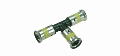 Henco Тройник равнопроходный, ПВДФ пресс (газ), 26x26x26