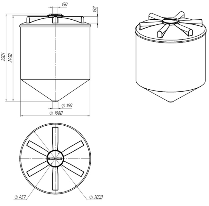 Ёмкость спецназначения Экопром ФМ 5000л  
