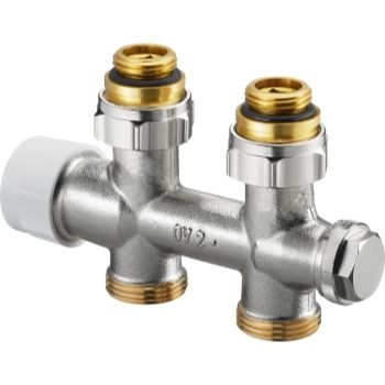 Oventrop Multiblock T присоед. арматура 1/2НГ x 3/4НР, латунь, проходной  