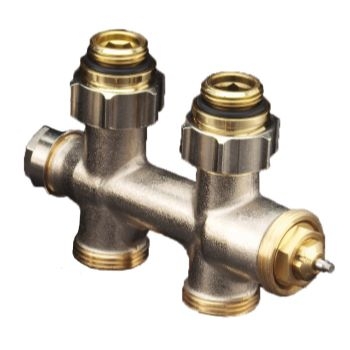Oventrop Multiblock T присоед. арматура 1/2НГ x 3/4НР, латунь, проходной  