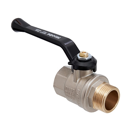 Кран шаровой Hoobs ORION НР/ВР 2'' алюминиевая ручка-рычаг чёрного цвета  