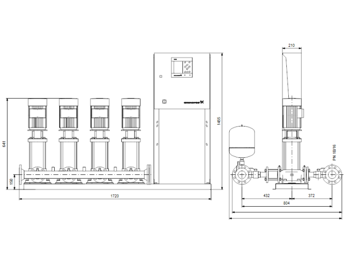 Насос для повышения давления Grundfos Hydro MPC-E 4 CRE10-1 50/60Hz RUS  