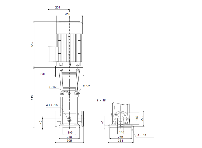 Поверхностный насос Grundfos CR 64-4-1 A-F-A-E-HQQE  