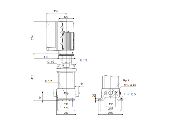 Поверхностный насос Grundfos CRE 20-01 A-A-A-E-HQQE  