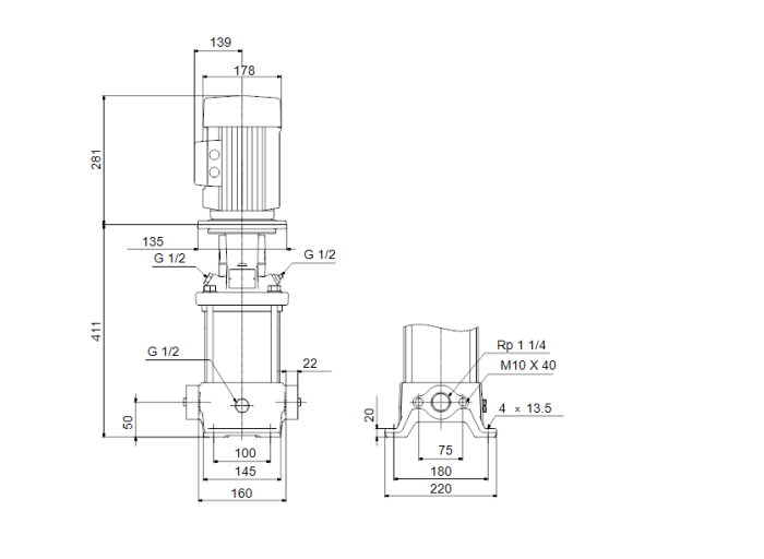 Насос для повышения давления Grundfos CR 5-7 A-A-A-E-HQQE  