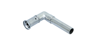 Henco Угловой адаптер, латунь пресс - медная трубка 227 мм для обжимных фитингов, 14x12Cu