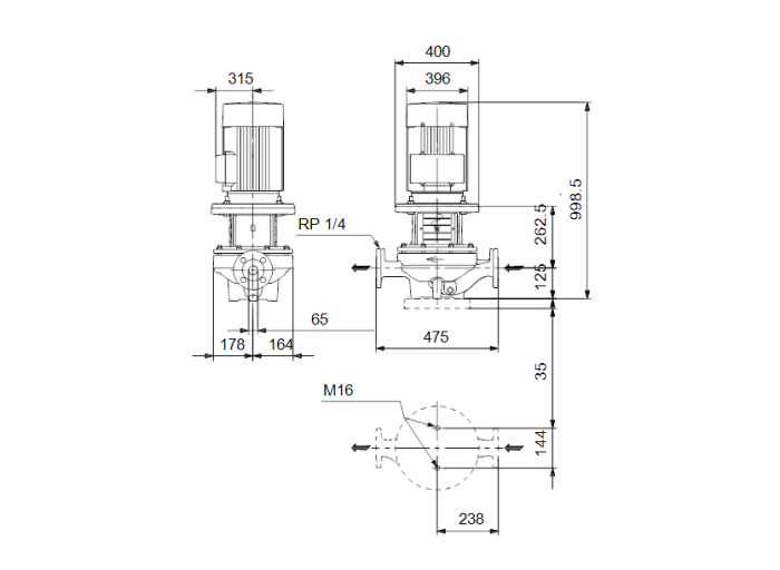 Насос для повышения давления Grundfos TP 65-930/2-A-F-A-BAQE  