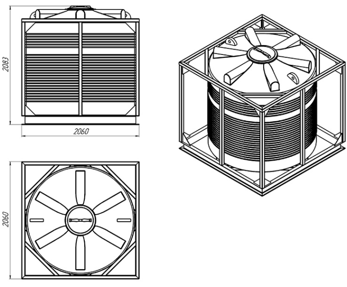 Ёмкость спецназначения Экопром ЭВЛ 5000л в обрешетке кассета 1 шт  
