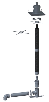 Wolf Дымоход Комплект с концентрическим подключением к дымоходу в шахте