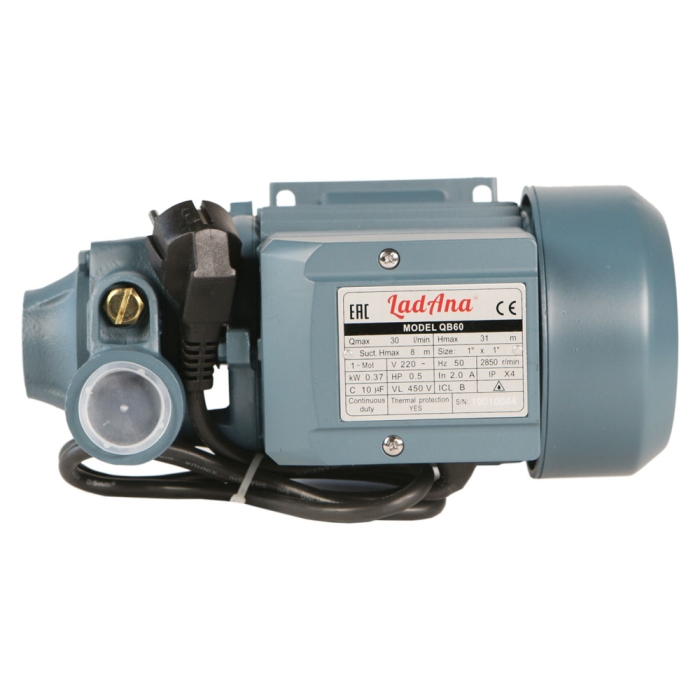 Поверхностный насос Ladana QB60 т.м.(кабель 1м с евровилкой)  