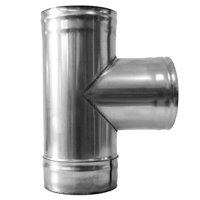 Одностенный дымоход Дымофф Тройник 90 115 AISI430 0.5мм