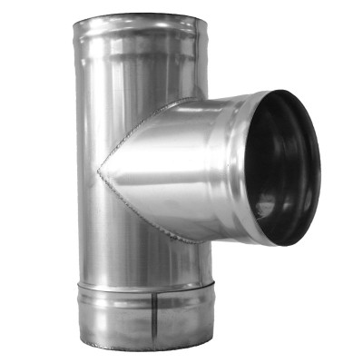 Одностенный дымоход Дымофф Тройник 90 115 AISI430 0.5мм