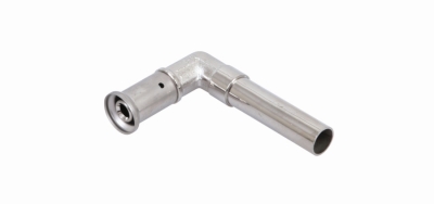 Henco Угловой адаптер, латунь пресс - медная трубка 227 мм для обжимных фитингов, 16x15Cu