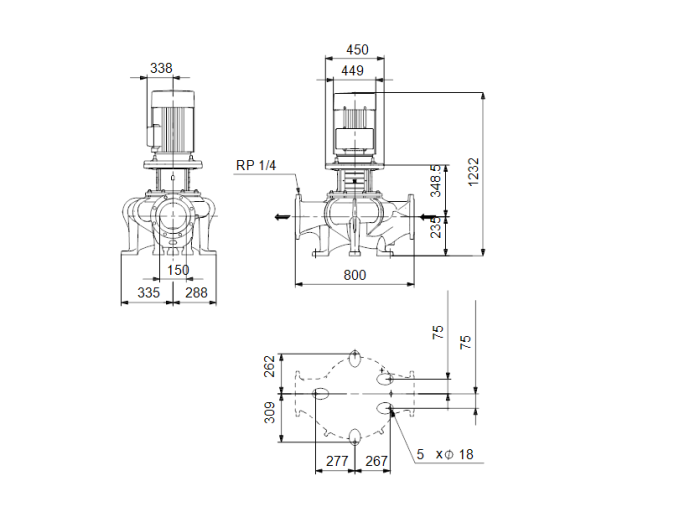 Циркуляционный насос Grundfos TP 150-390/4-A-F-B-BAQE  