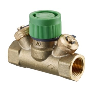 Oventrop Регулирующий вентиль Hycocon HTZ, латунь DN 15, 1/2ВР, с измер. и спуск. вентилями