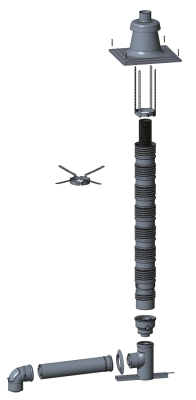 Wolf Дымоход Комплект с концентрическим подключением к дымоходу в шахте