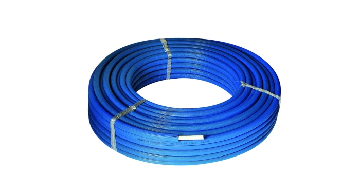 Henco Металлопластиковая труба СТАНДАРТ в синей изоляции (6мм), 14х2, бухта кратна 100 метров  