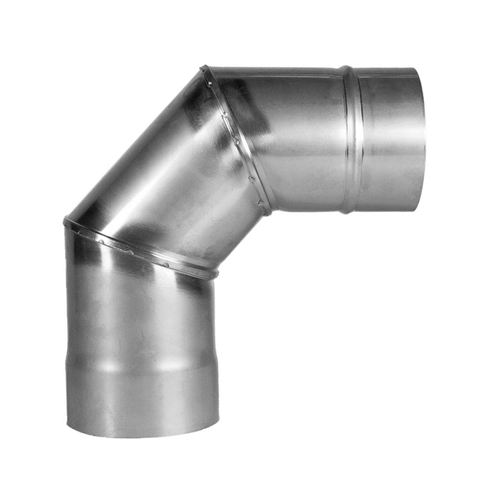 Одностенный дымоход Дымофф Колено (голое) 90 250 AISI409 1мм