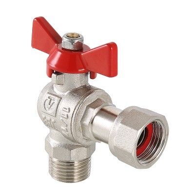 Valtec Кран шар. BASE угловой с накидной гайкой 1/2" вн.-нар.  