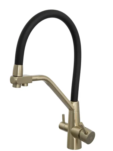   Смеситель для кухни под фильтр WZ Дуплекс, матовое золото, ZM-3109H  