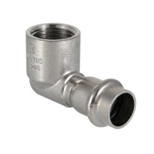 Valtec Угольник 90° с вн.р. нерж. сталь 18х3/4"