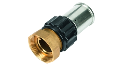 Henco Пресс фитинг с накидной гайкой, плоское уплотнение, ПВДФ пресс, 63x2,5