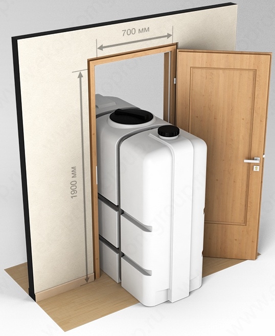 Ёмкость для воды Экопром K 1000л в обрешетке  