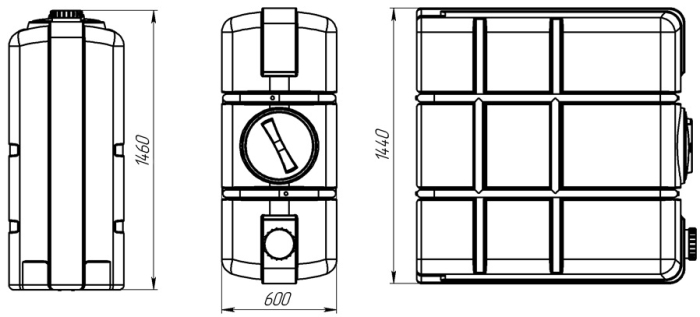 Ёмкость для воды Экопром K 1000л в обрешетке  