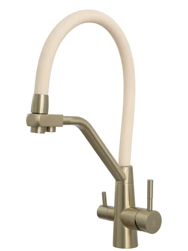   Смеситель для кухни под фильтр WZ Дуплекс, матовое золото, ZM-3109M  