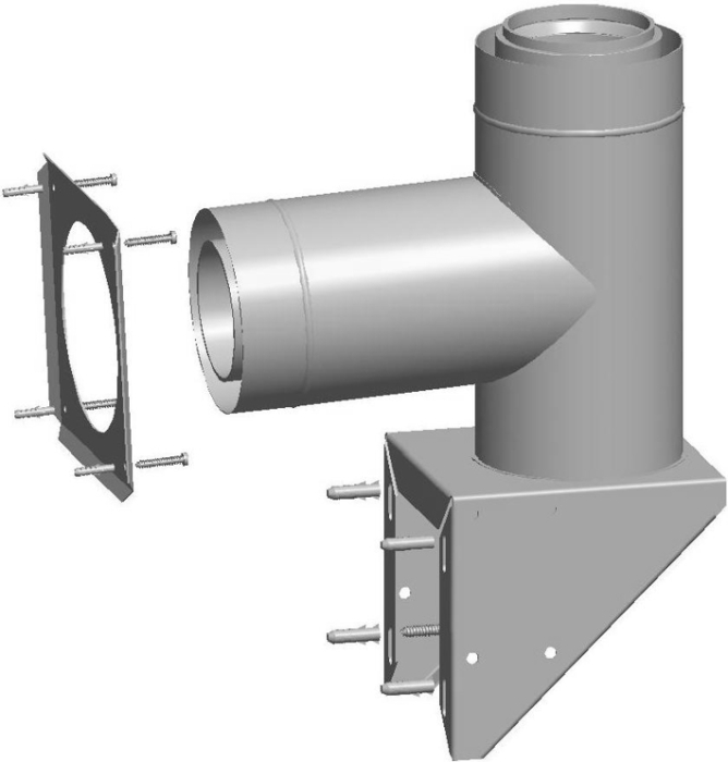 Wolf Дымоход Консоль крепления на наружной стене DN110/160, для концентрической дымовой трубы, из не  